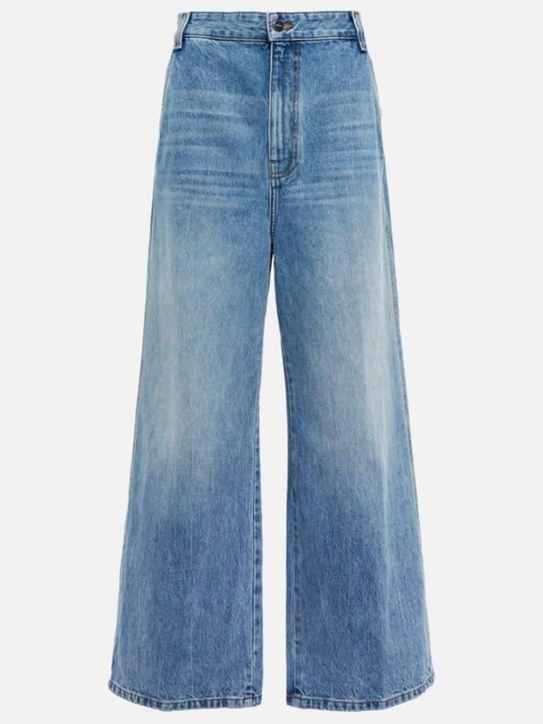 Khaite Ian Wide-Leg Jeans Kirk 25 #$620!!! Excellent Condition